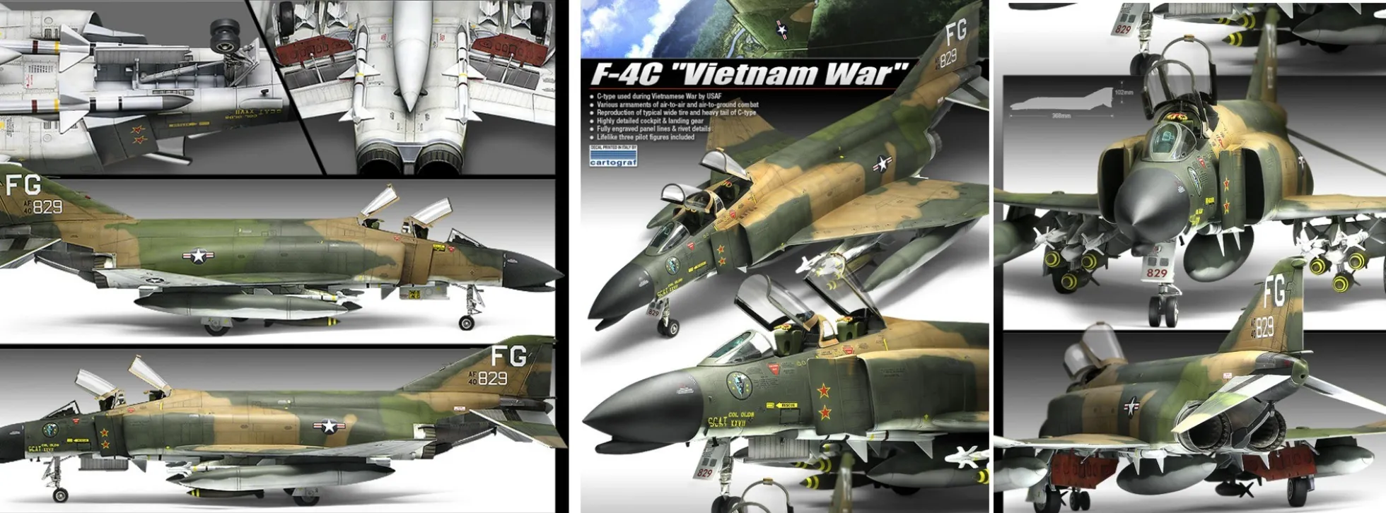 ACADEMY 12294 McDonnell F-4C Vietnam War | Flugzeug Bausatz 1:48
