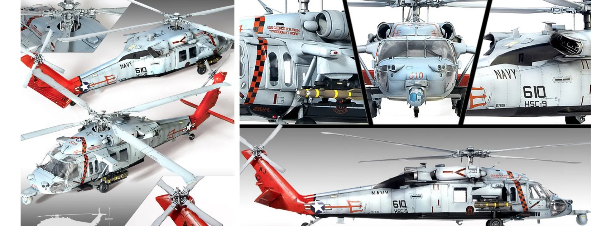 ACADEMY 12120 MH-60S HSC-9 Tridents | Hubschrauber Bausatz 1:35