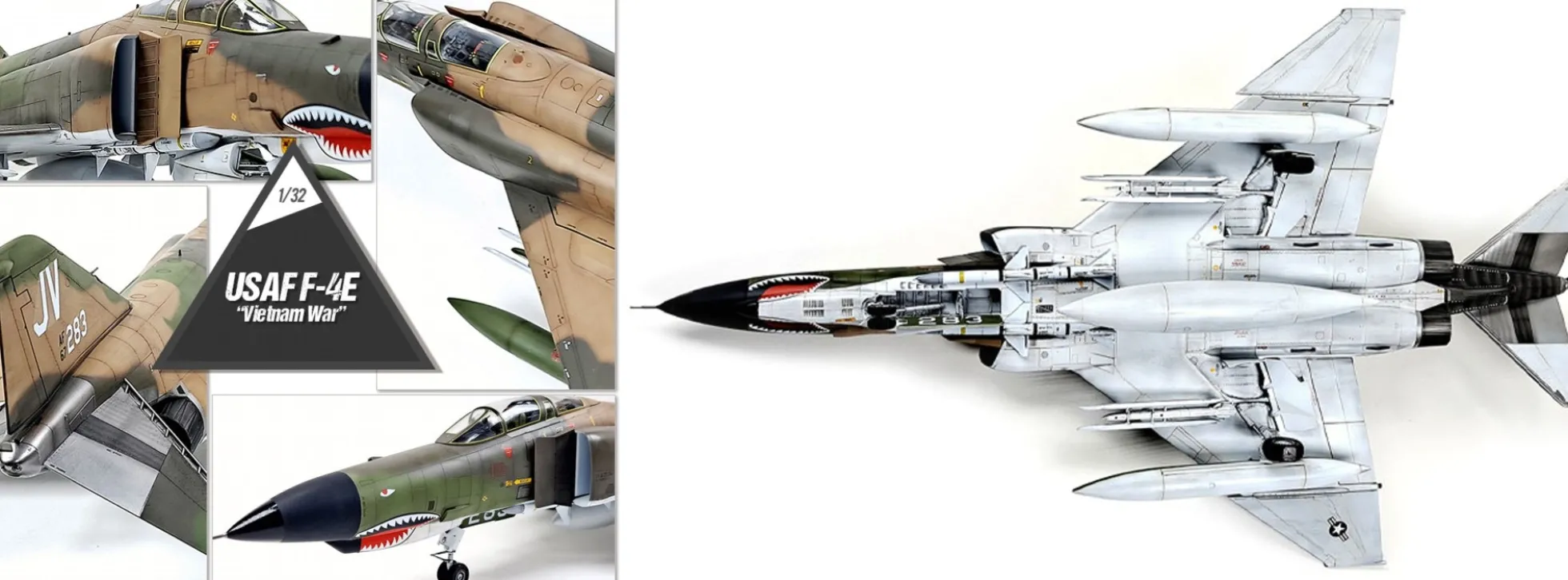 ACADMEY 12133 USAF McDonnell F-4E Vietnamkrieg | Flugzeug Bausatz 1:32