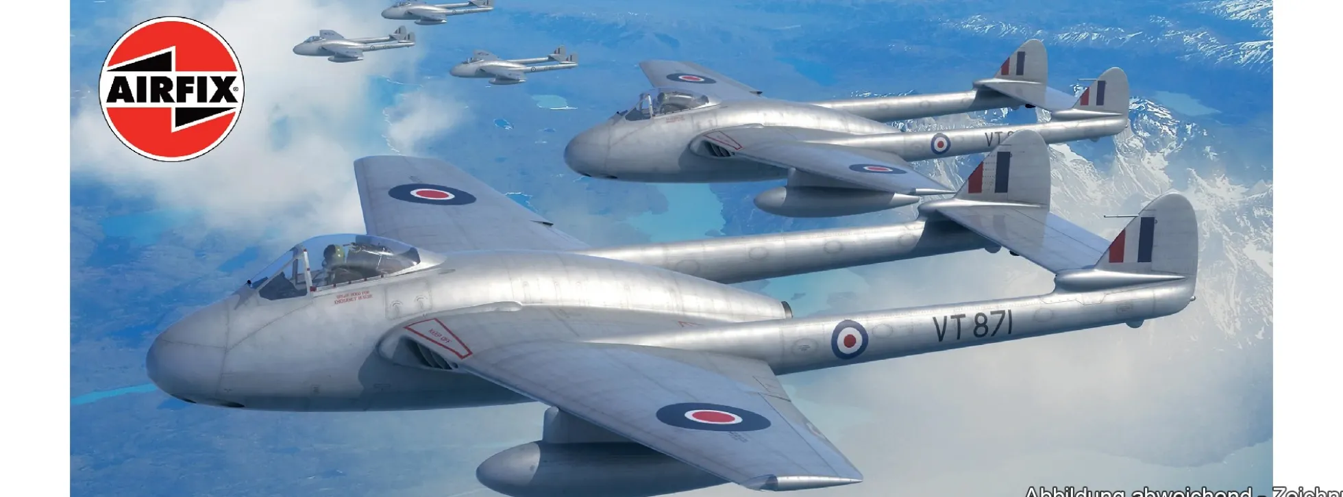 Airfix A06107A De Havilland Vampire F.3 | Flugzeug Bausatz 1:48