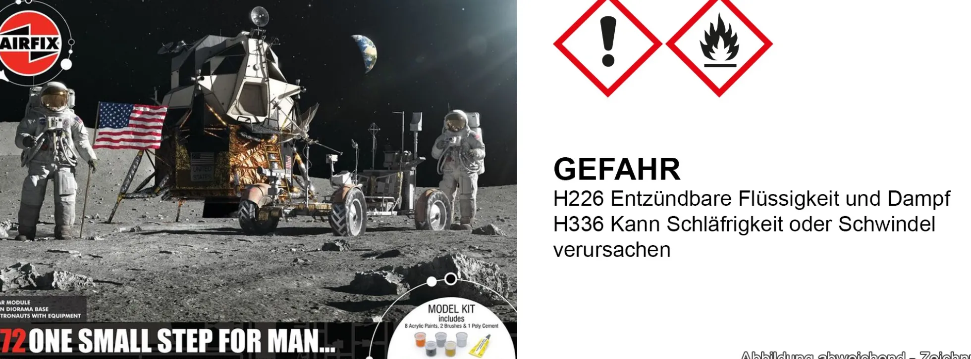 Airfix A50106 Ein kleiner Schritt für einen Menschen... | Geschenk-Set | Raumfahrt Bausatz 1:72
