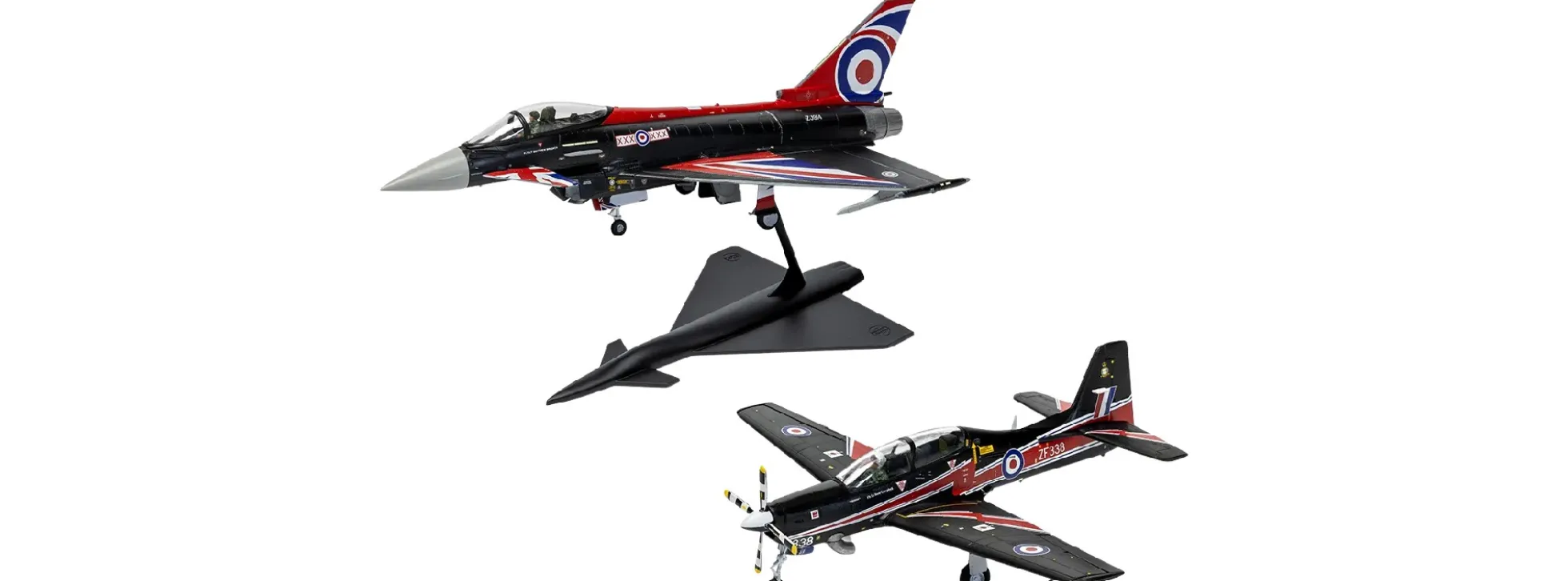 Airfix A40003 Eurofighter Typhoon FGR.4 mit Shorts Tucano T.1 | Twin Pack | Flugzeug Bausatz 1:72