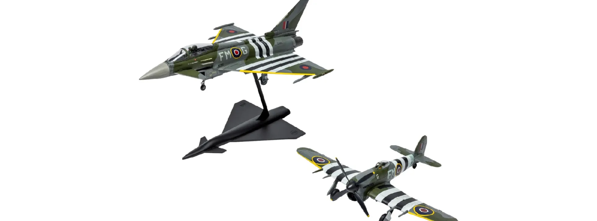 Airfix A40001 Eurofighter Typhoon FGR.4 mit Hawker Typhoon Mk.IB | Twin Pack | Flugzeug Bausatz 1:72