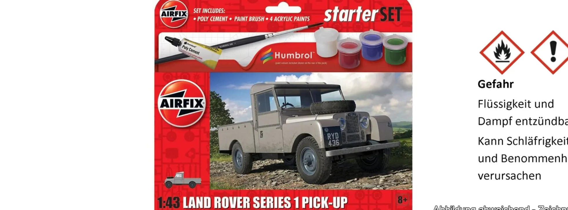Airfix A55012 Land Rover Series 1 Starter Set | Auto Bausatz 1:43