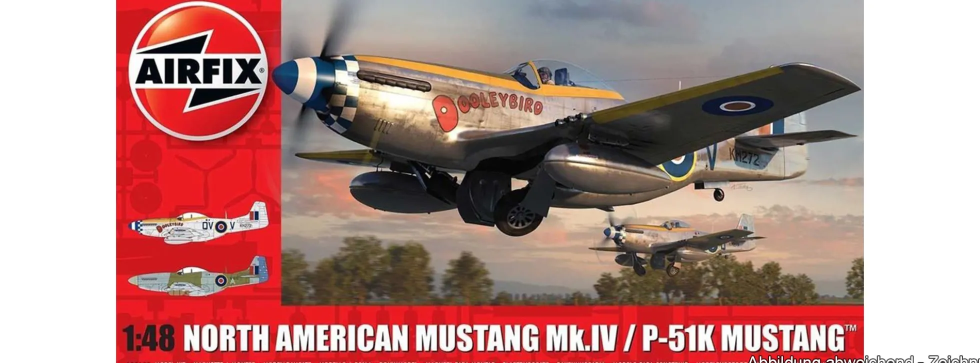 Airfix A05137 North American Mustang Mk.IV P-51K Mustang | Flugzeug Bausatz 1:48