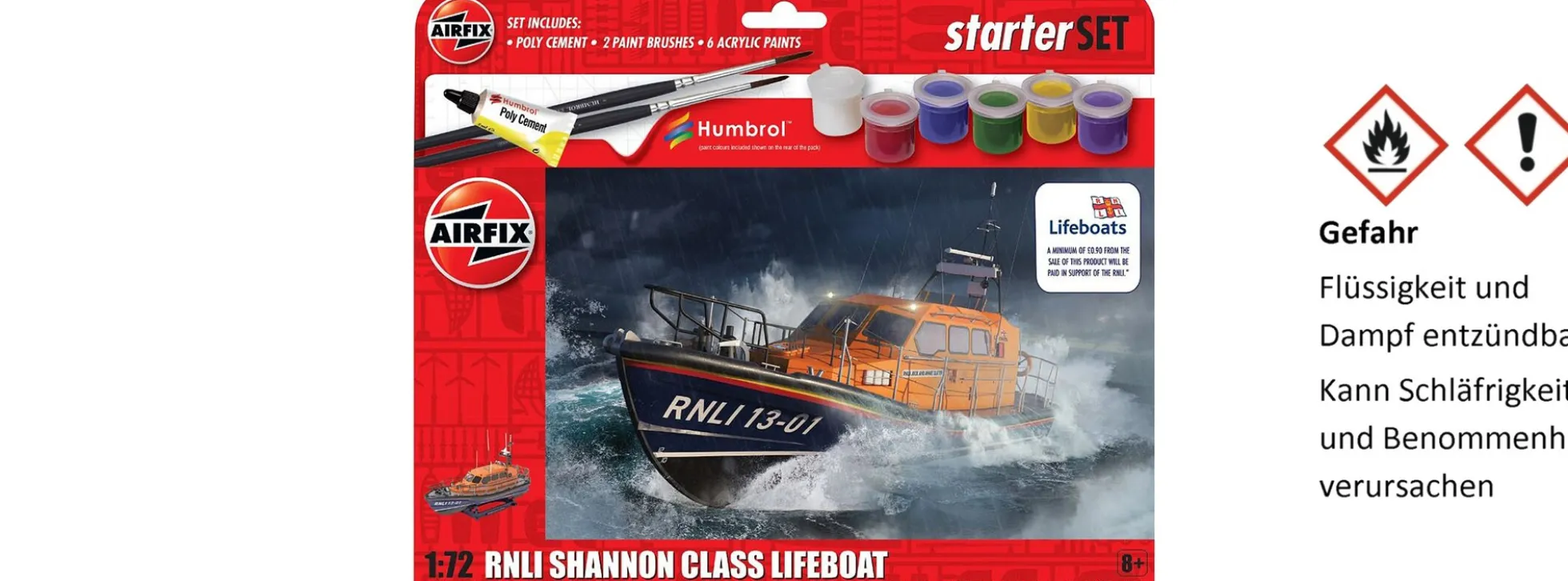 Airfix A55015 RNLI Shannon Class Lifeboat | Starter Set | Schiff Bausatz 1:72