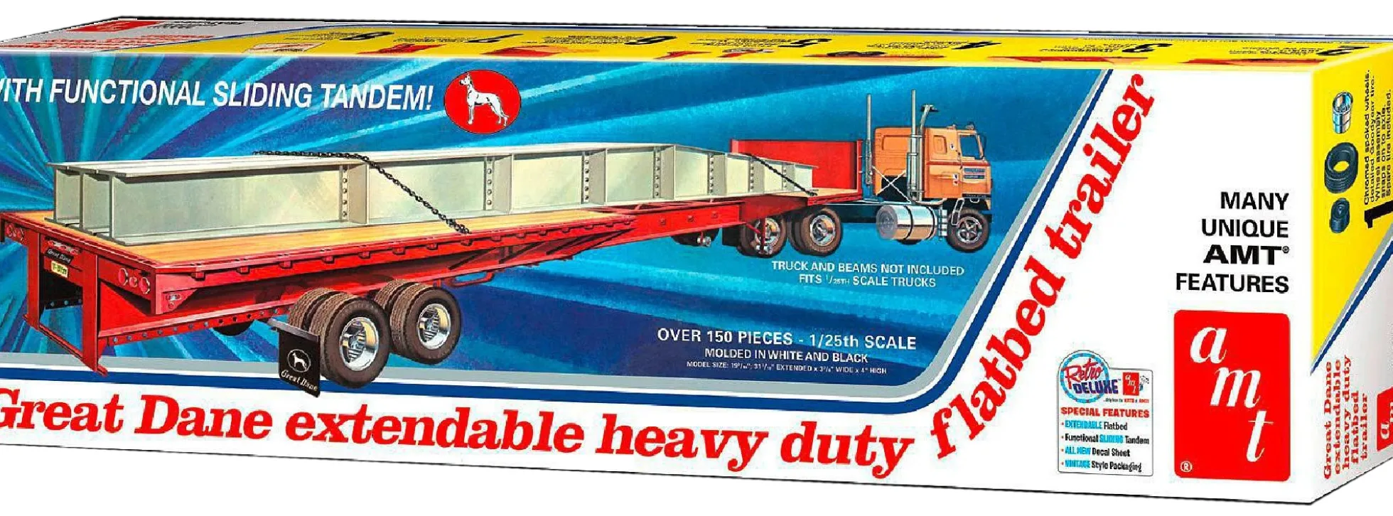 AMT 1111 Flachbett-Trailer Great Dane | Auflieger Bausatz 1:25