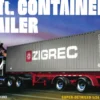 AMT 1196 Semi Container Trailer 40 ft | Auflieger Bausatz 1:24