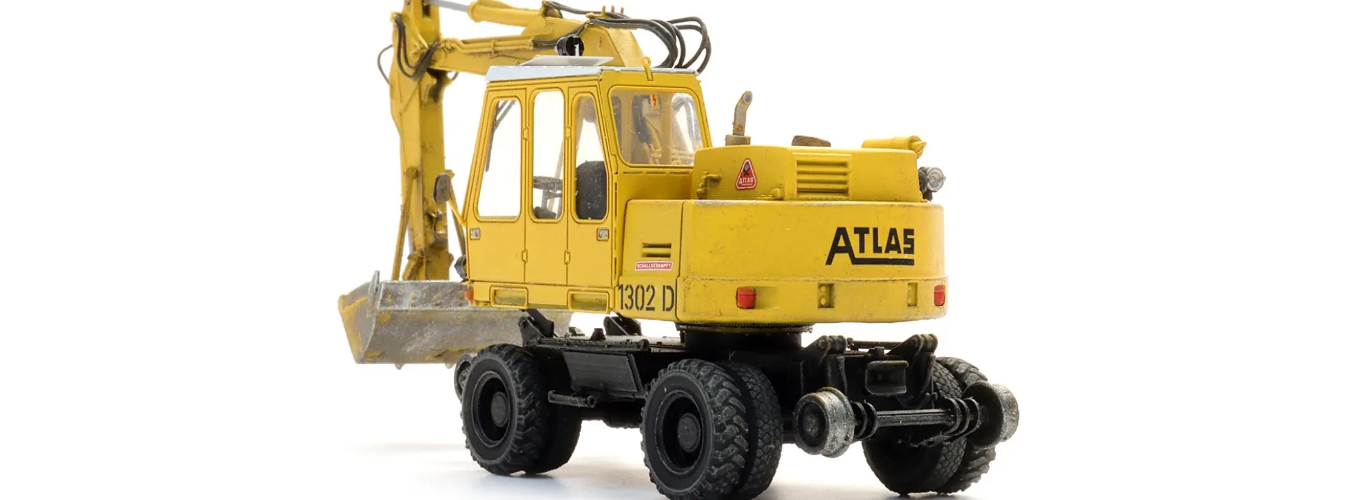 Artitec 387.636 Atlas 1302 DKZW Zweiwegebagger | Baumaschinenmodell 1:87