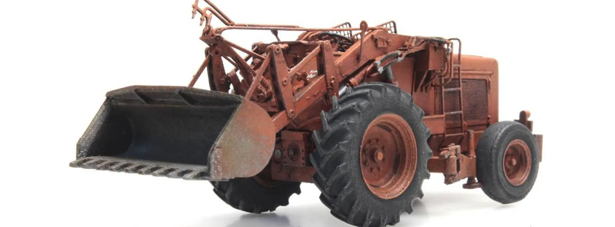 Artitec 387.379 Bischoff Polytrac mit Schaufel orange | Baumaschinenmodell 1:87