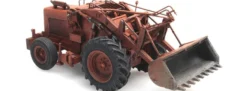 Artitec 387.379 Bischoff Polytrac mit Schaufel orange | Baumaschinenmodell 1:87