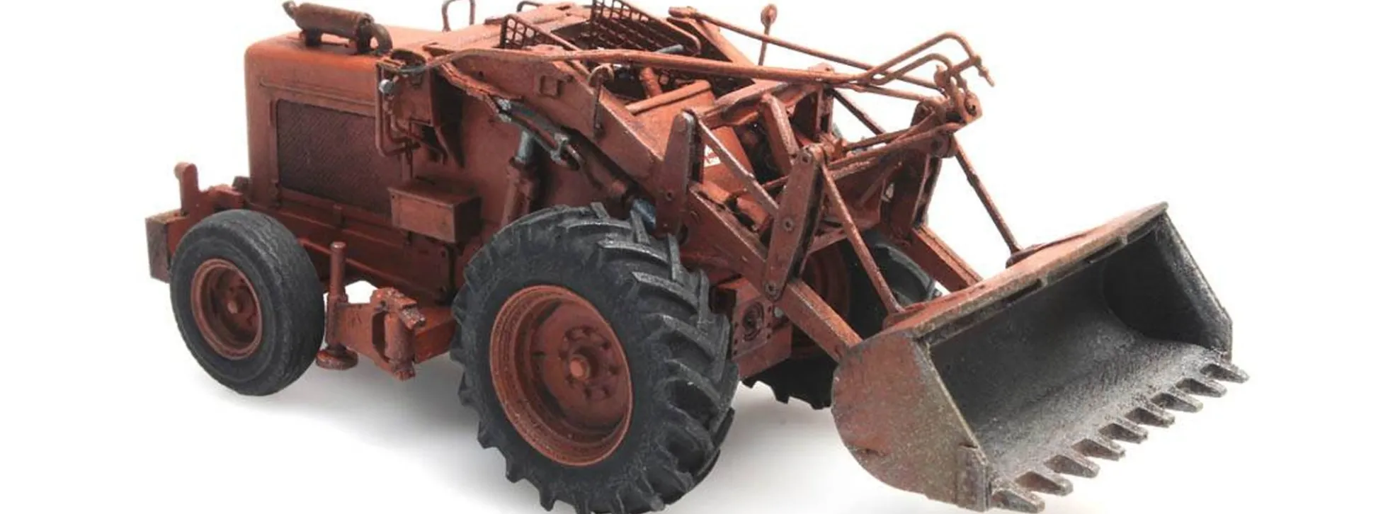 Artitec 387.379 Bischoff Polytrac mit Schaufel orange | Baumaschinenmodell 1:87