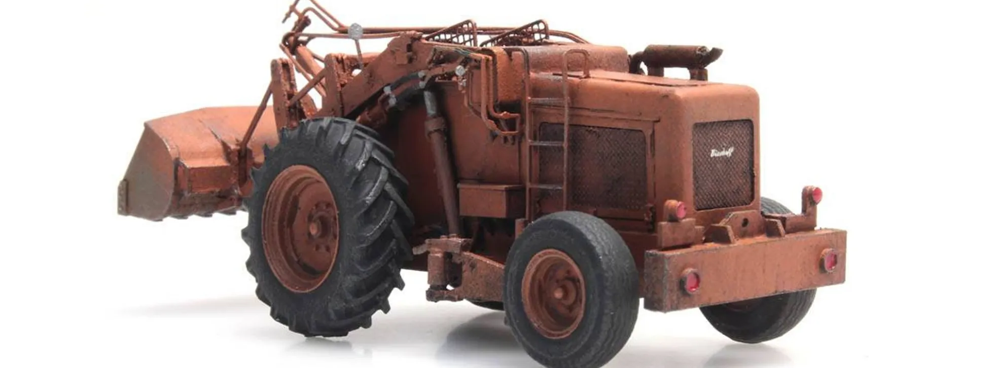 Artitec 387.379 Bischoff Polytrac mit Schaufel orange | Baumaschinenmodell 1:87