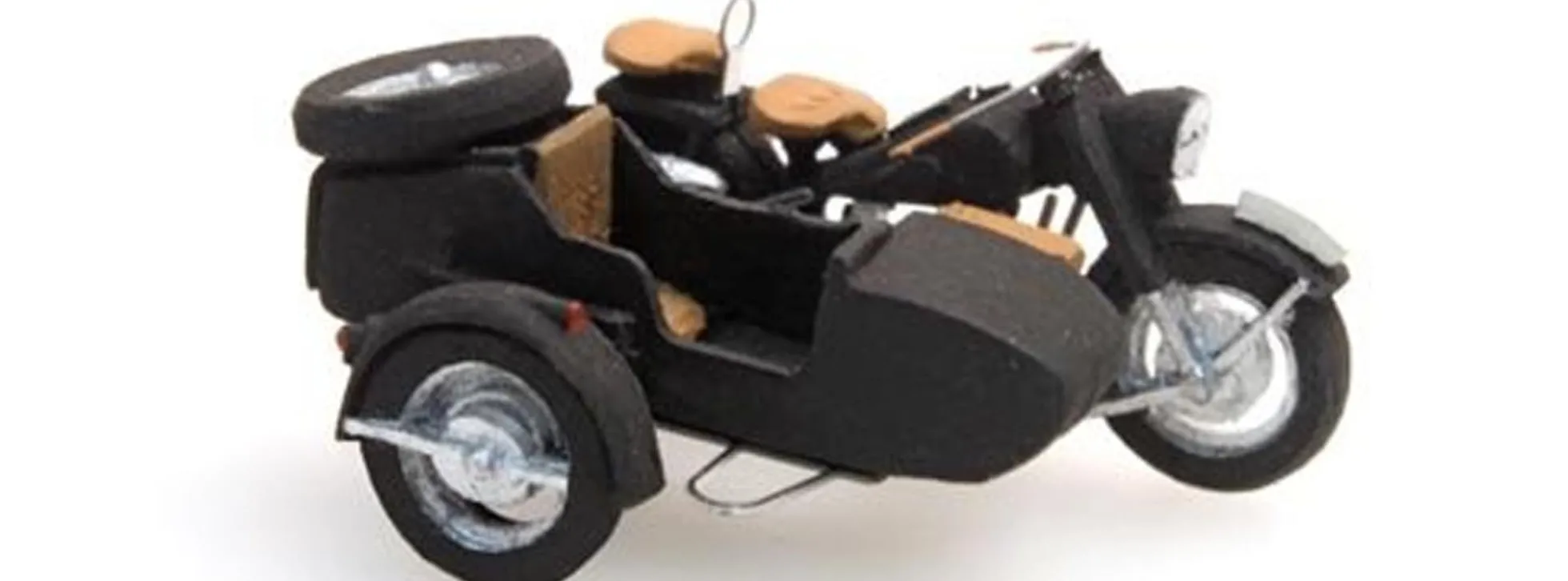 Artitec 387.68 BMW R75 mit Beiwagen schwarz | Motorradmodell 1:87