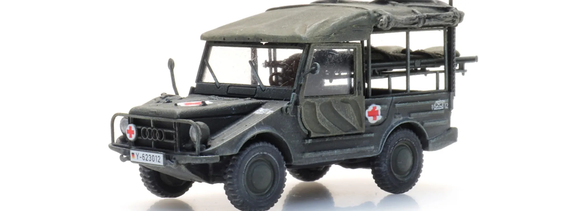 Artitec 6870452 BRD DKW Munga 91/8 Sanitätsausführung | Militärmodell 1:87