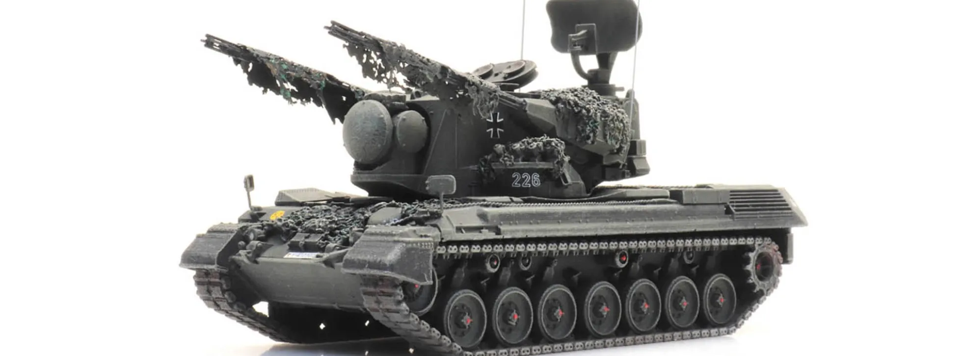 Artitec 6870395 BRD Flugabwehrkanonenpanzer 1 Gepard Gefechtsbereit | Panzermodell 1:87