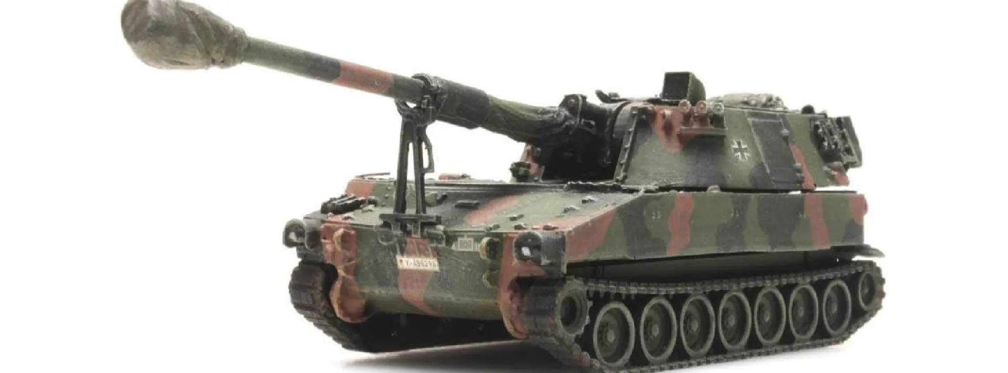 Artitec 6870098 BRD M109 A3G Flecktarnung Eisenbahntransport | Panzermodell 1:87