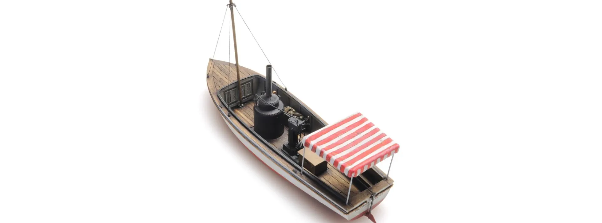 Artitec 387.461 Dampfbarkasse African Queen Wasserlinie 109mm | Schiffsmodell 1:87