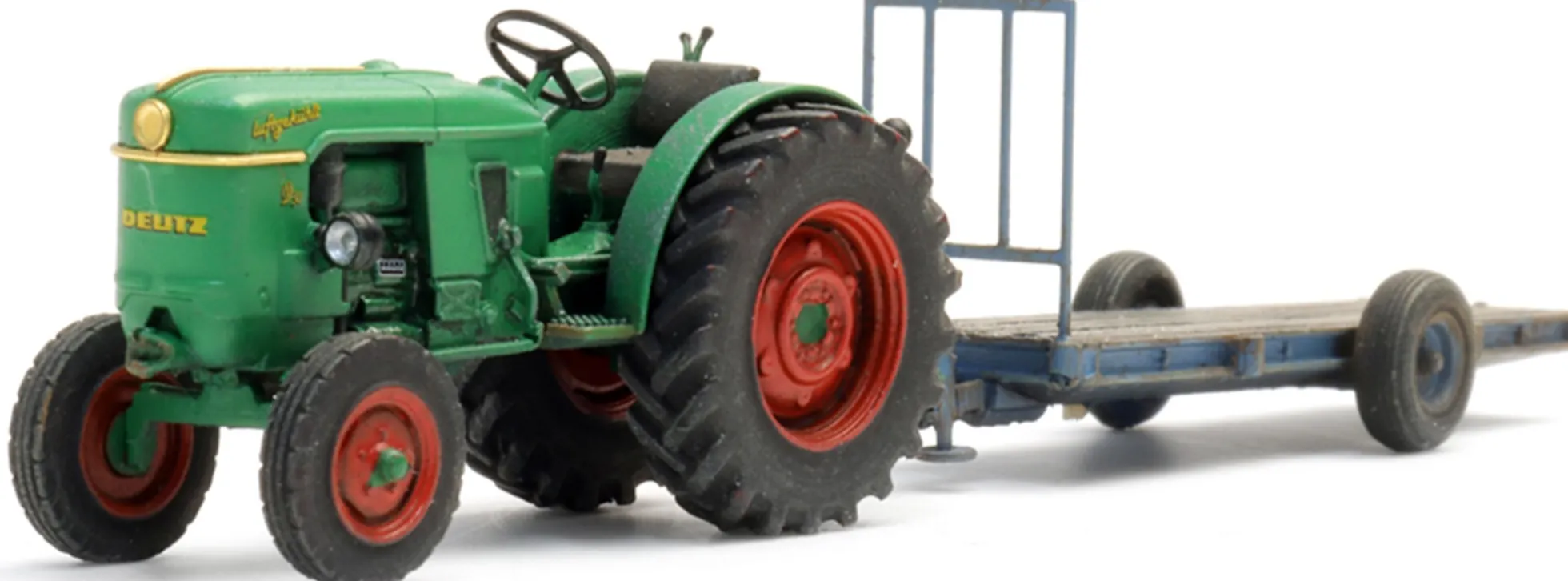 Artitec 387.706 Deutz D30 Obstgartentraktor mit Anhänger | Agrarmodell 1:87