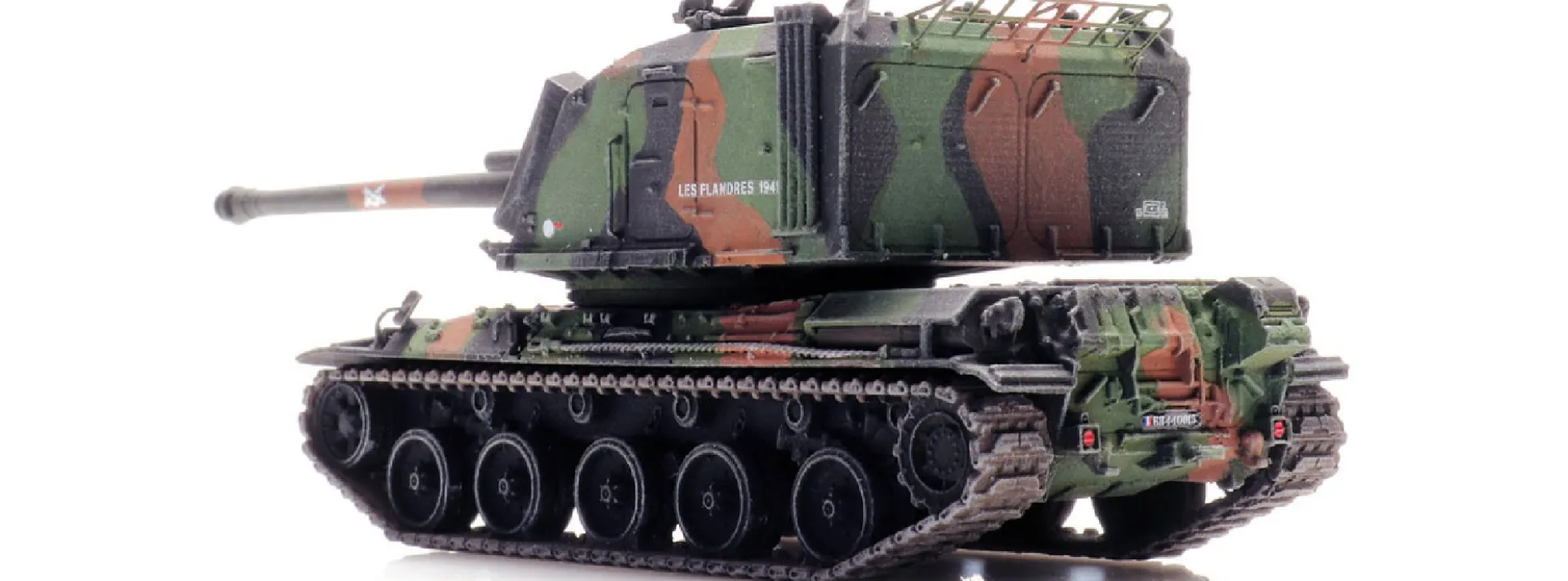 Artitec 6870434 FR AMX 30 AUF 1 155mm Tarnung Eisenbahntransport | Panzermodell 1:87