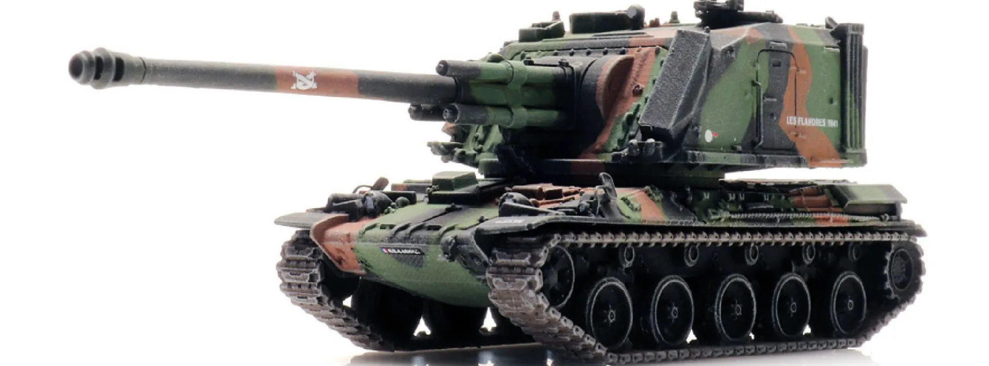 Artitec 6870434 FR AMX 30 AUF 1 155mm Tarnung Eisenbahntransport | Panzermodell 1:87