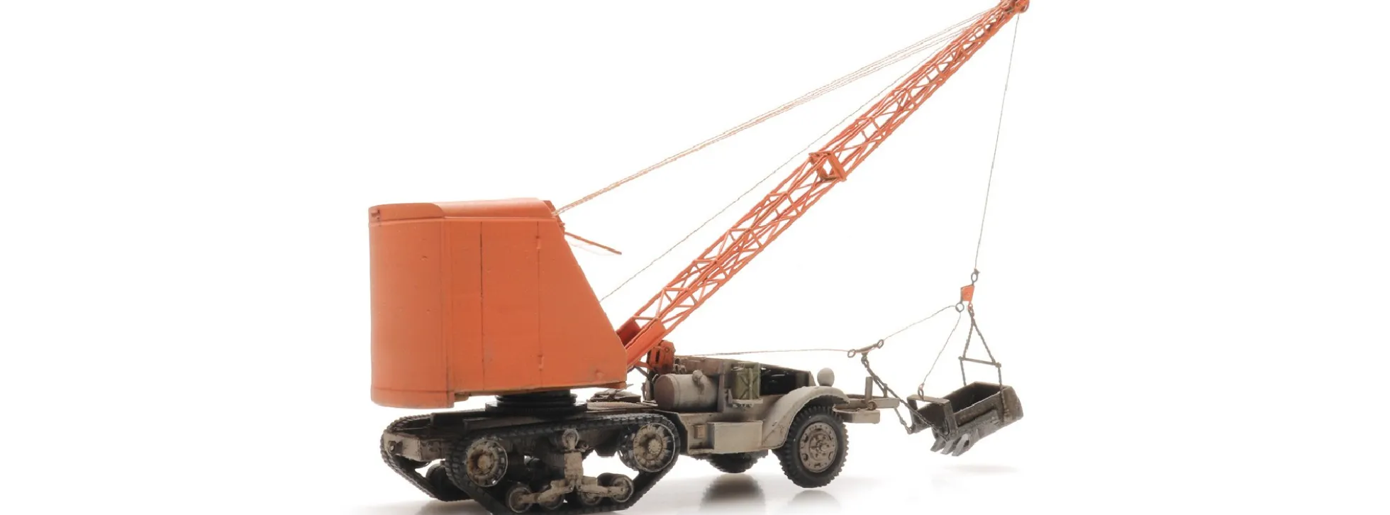 Artitec 387.511 Halbkette mit Schürfkübelbagger | Baumaschinenmodell 1:87