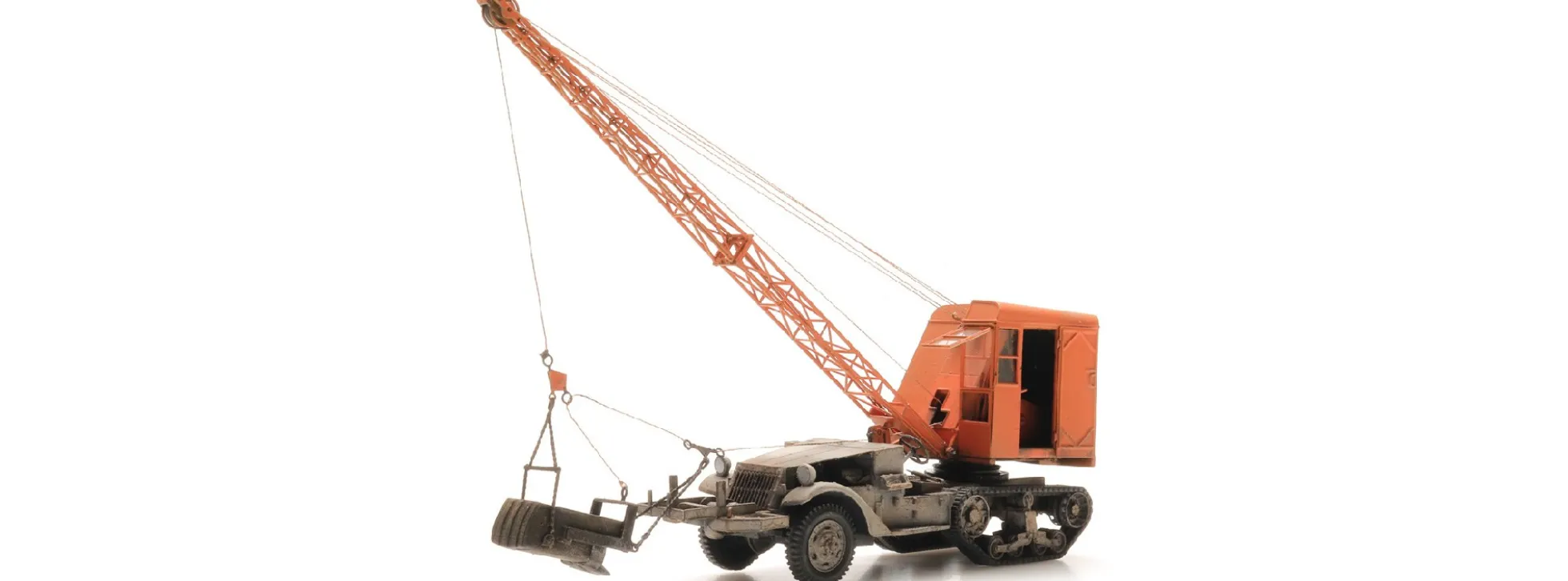 Artitec 387.511 Halbkette mit Schürfkübelbagger | Baumaschinenmodell 1:87