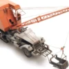 Artitec 316.100 Halbkettenfahrzeug mit Schürfkübelbagger | Baumaschinenmodell 1:160