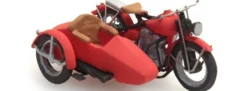 Artitec 387.29 Harley Davidson WLA Liberator mit Beiwagen rot | Motorradmodell 1:87