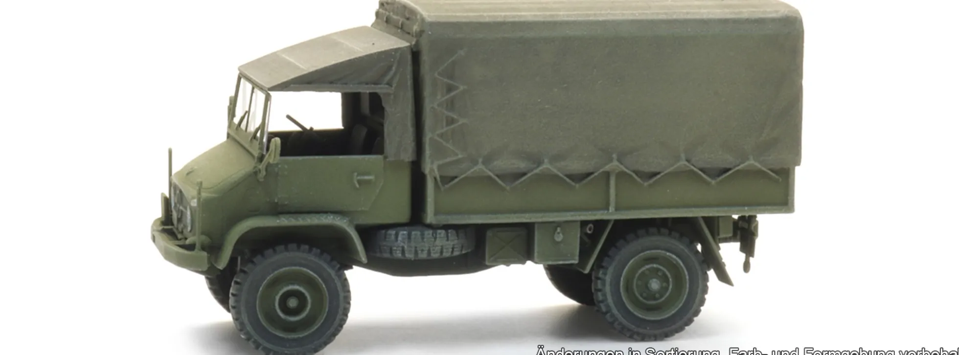 Artitec 6870782 MB Unimog 404s Pritsche geschlossener Pritschenwagen | Militärmodell 1:87