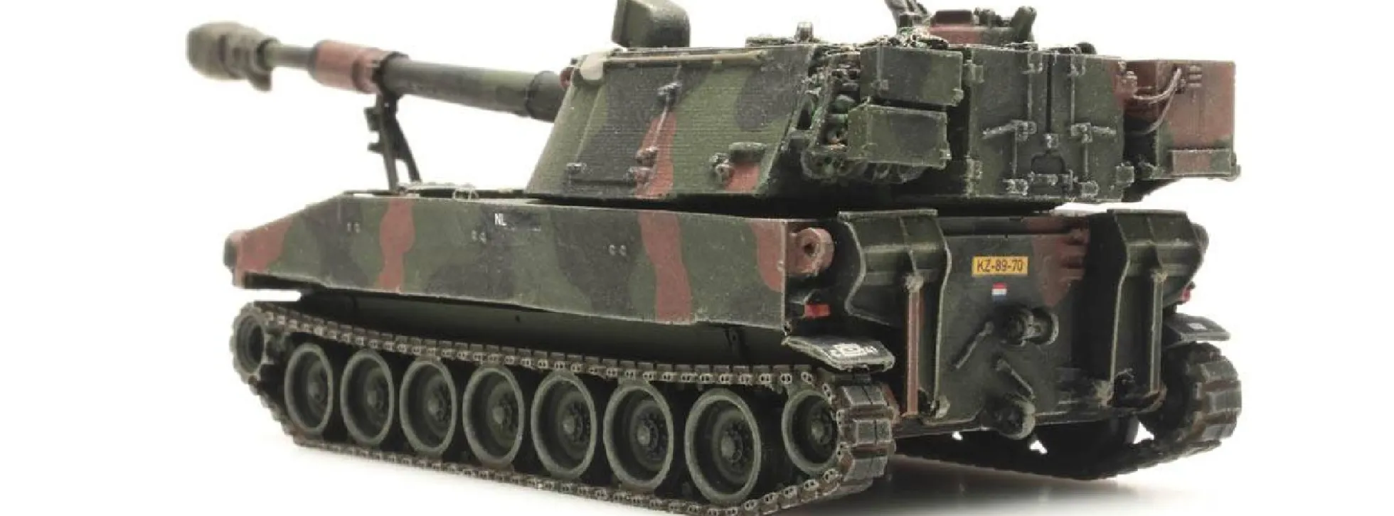 Artitec 6870149 NL M109 A2 NAVO Camo Eisenbahntransport | Panzermodell 1:87