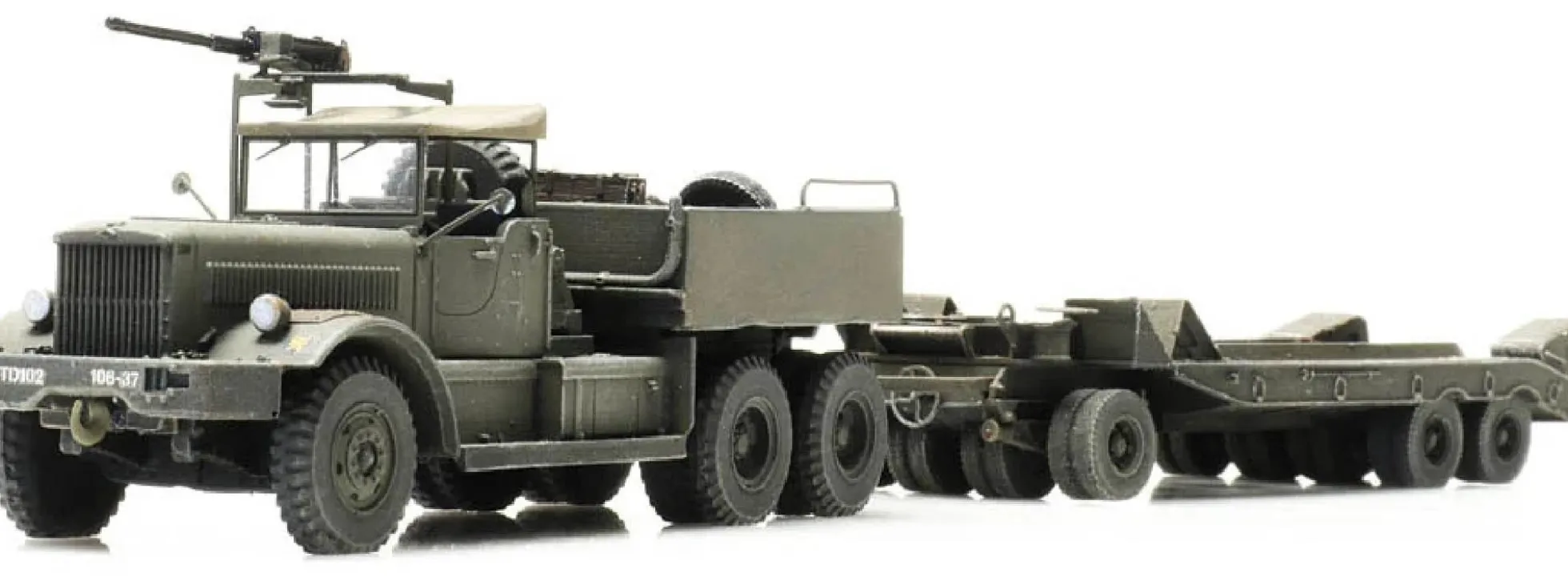 Artitec 6870282 NL M19 Diamond T mit Anhänger Niederländische Armee | Militärmodell 1:87