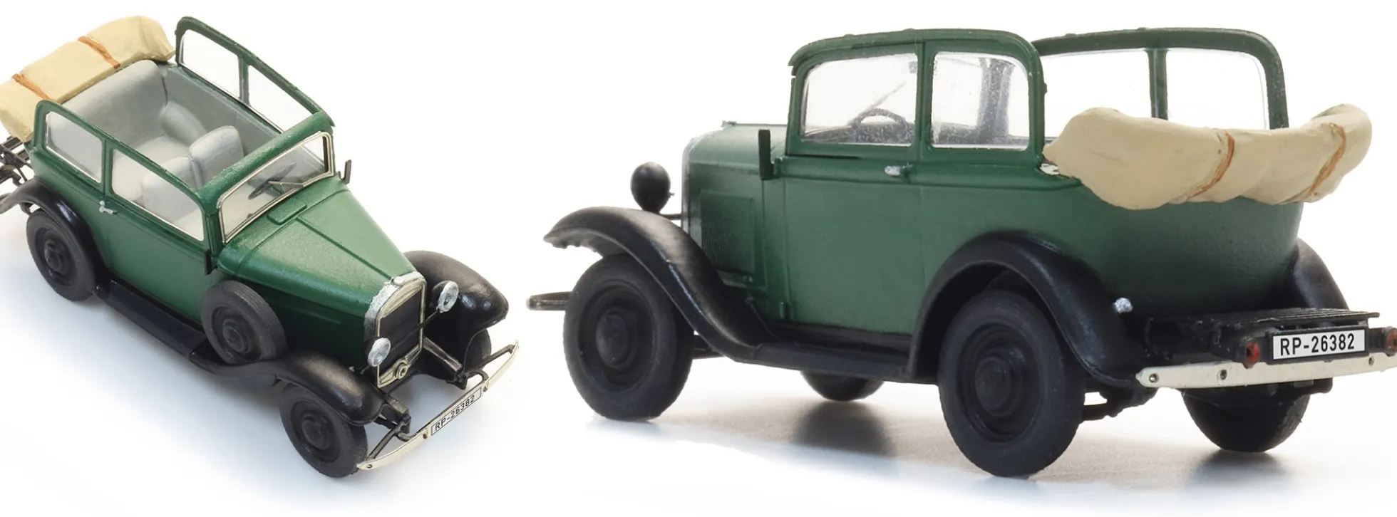 Artitec 387.644 Opel 1,2 Liter - grün | Offenes Verdeck | Modellauto 1:87
