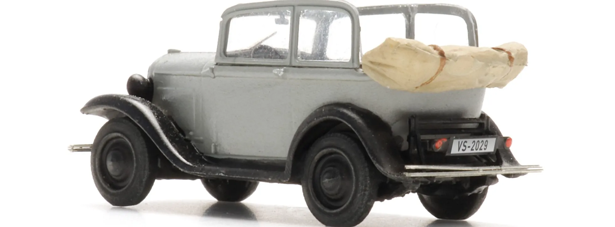 Artitec 312.047 Opel P4 - grau | Offenes Verdeck | Modellauto 1:120