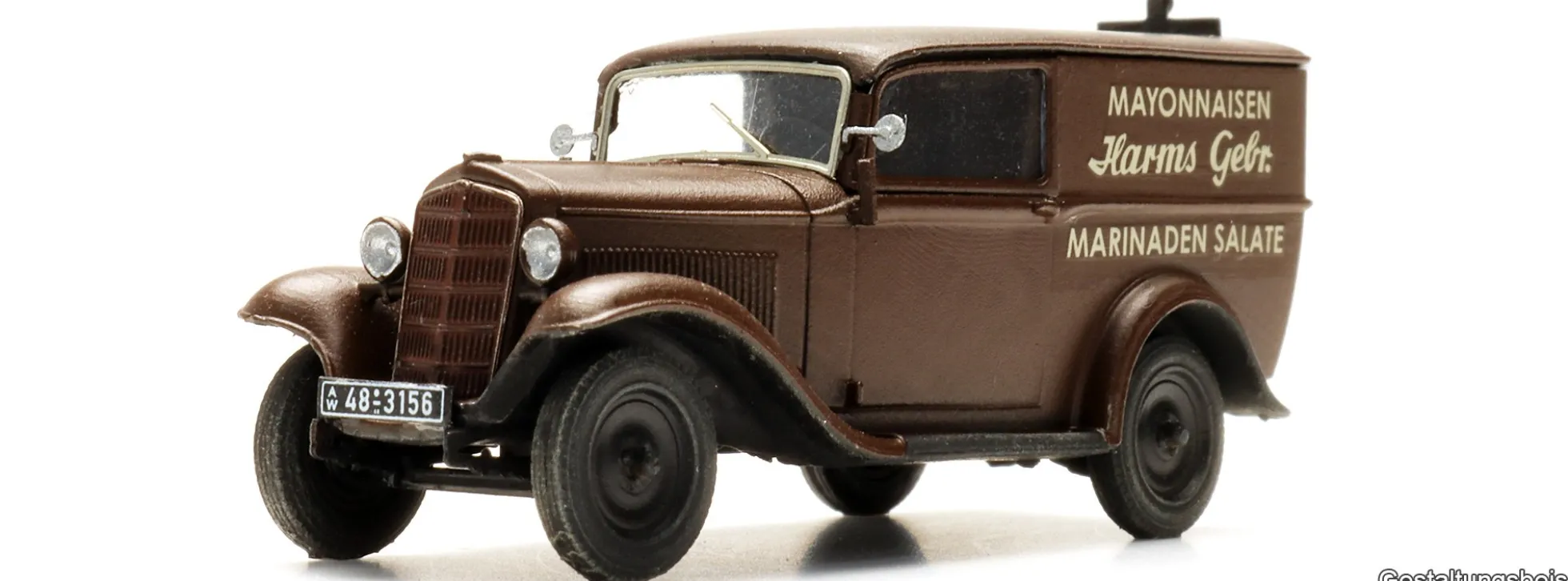 Artitec 10.443 Opel P4 Kastenwagen | unbemalt | Modellauto Bausatz 1:87