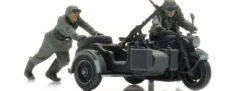 Artitec 6870750 Panne Zündapp mit Beiwagen + 2 Figuren | Militärmodell 1:87