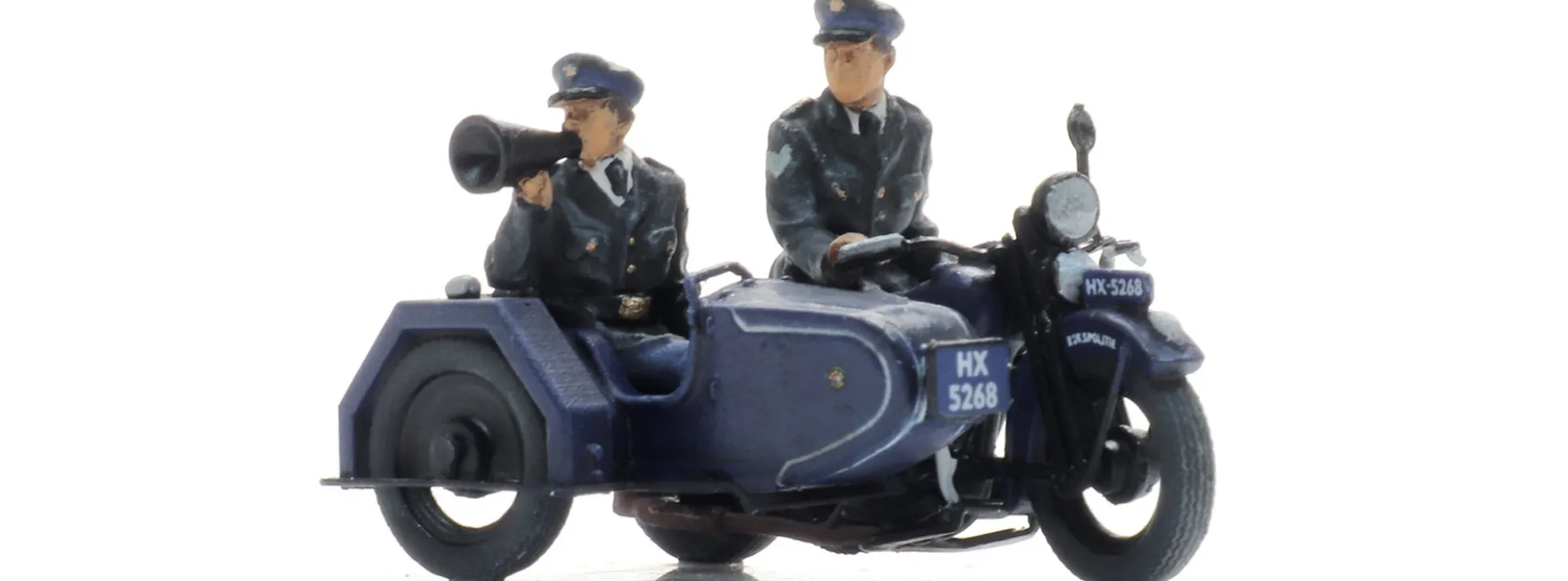 Artitec 387.580 Reichspolizeimotorrad mit Beiwagen + 2 Figuren | Figuren Spur H0