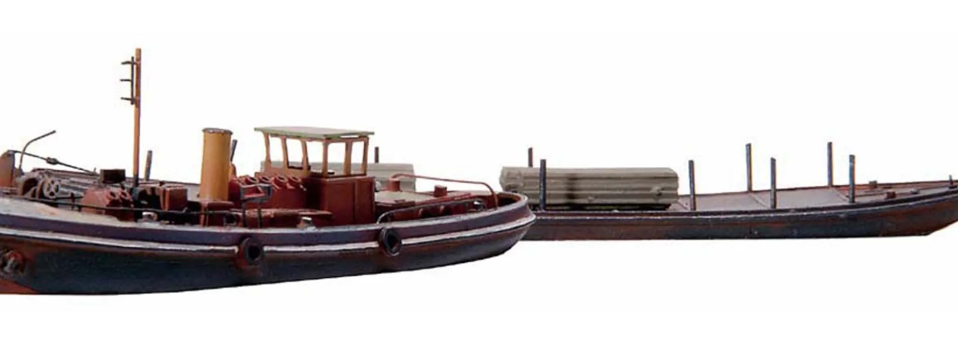 Artitec 58.101 Schleppdampfer + Schleppkahn | Schiffbausatz 1:160