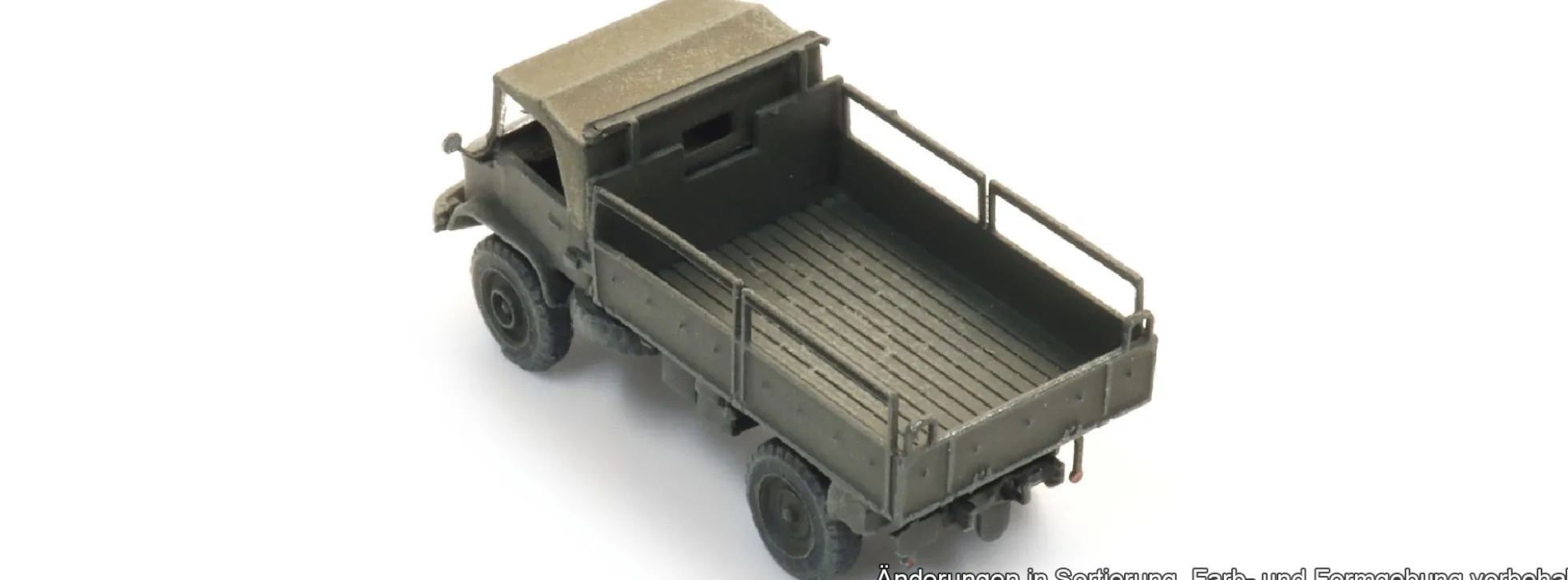 Artitec 6160114 Unimog 404s Pritsche offen gelboliv | Militärmodell 1:160