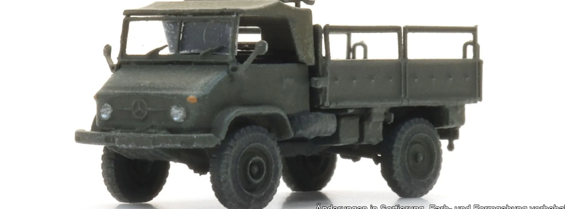 Artitec 6160114 Unimog 404s Pritsche offen gelboliv | Militärmodell 1:160