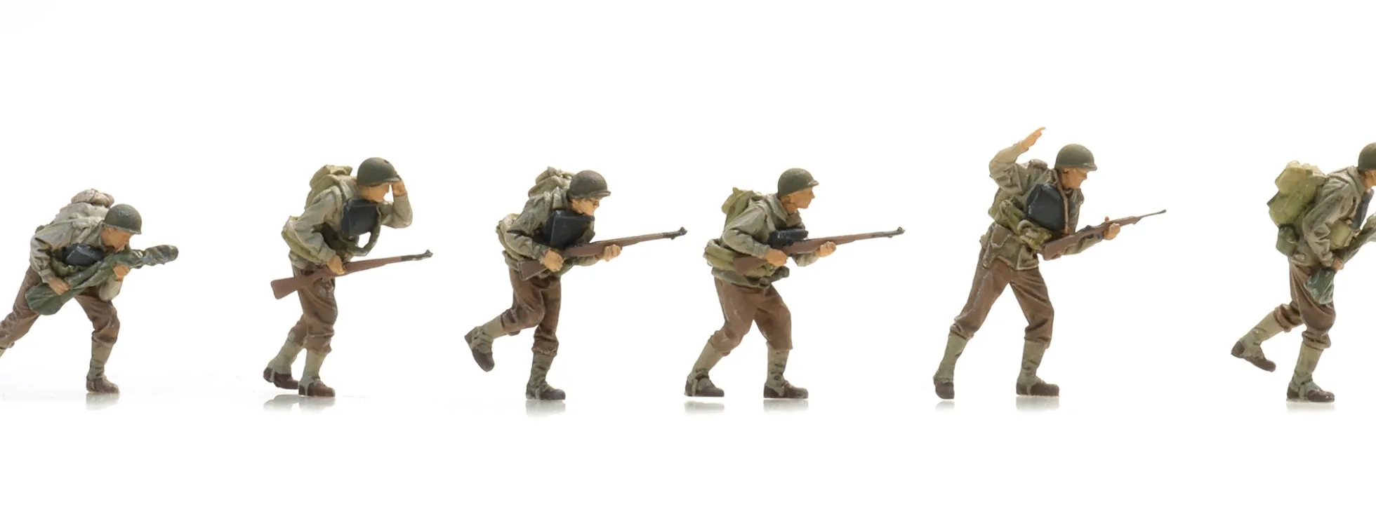 Artitec 5720015 US D-Day Infanterie stürmt den Strand | 6 Stück | Militär Figuren 1:72