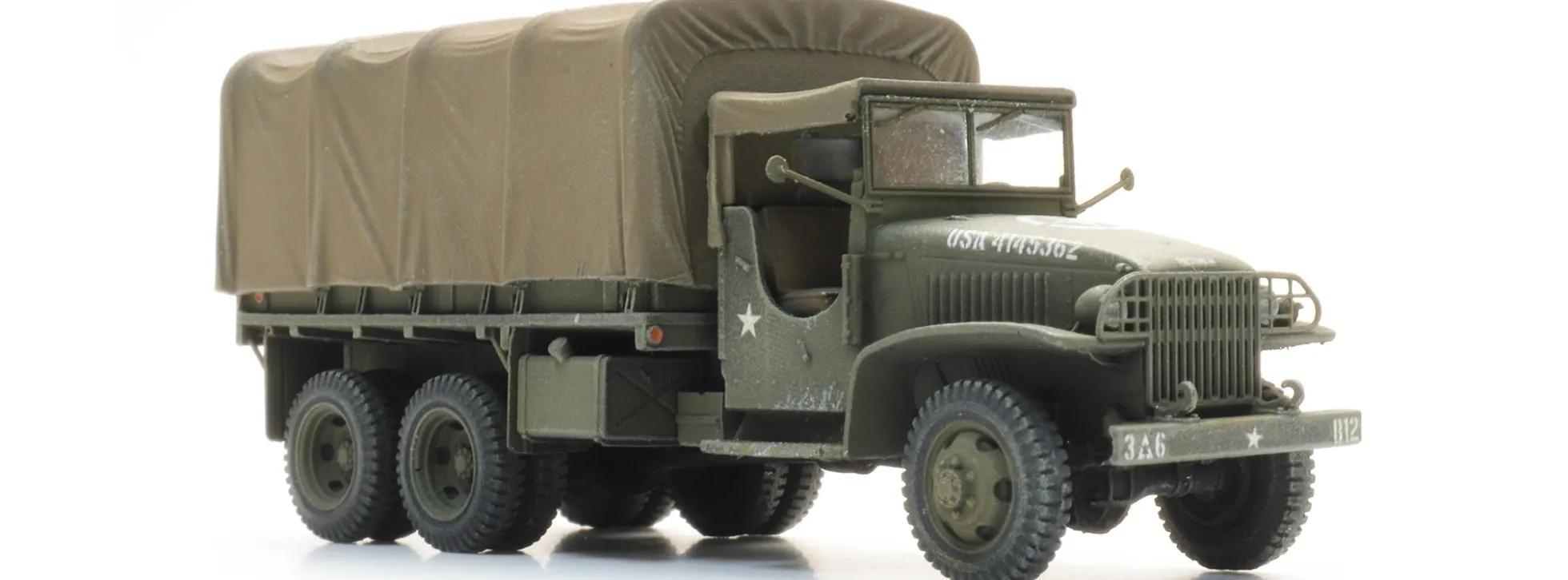 Artitec 1870214 US GMC CCKW-353 US Army mit Plane | Militär Bausatz 1:87