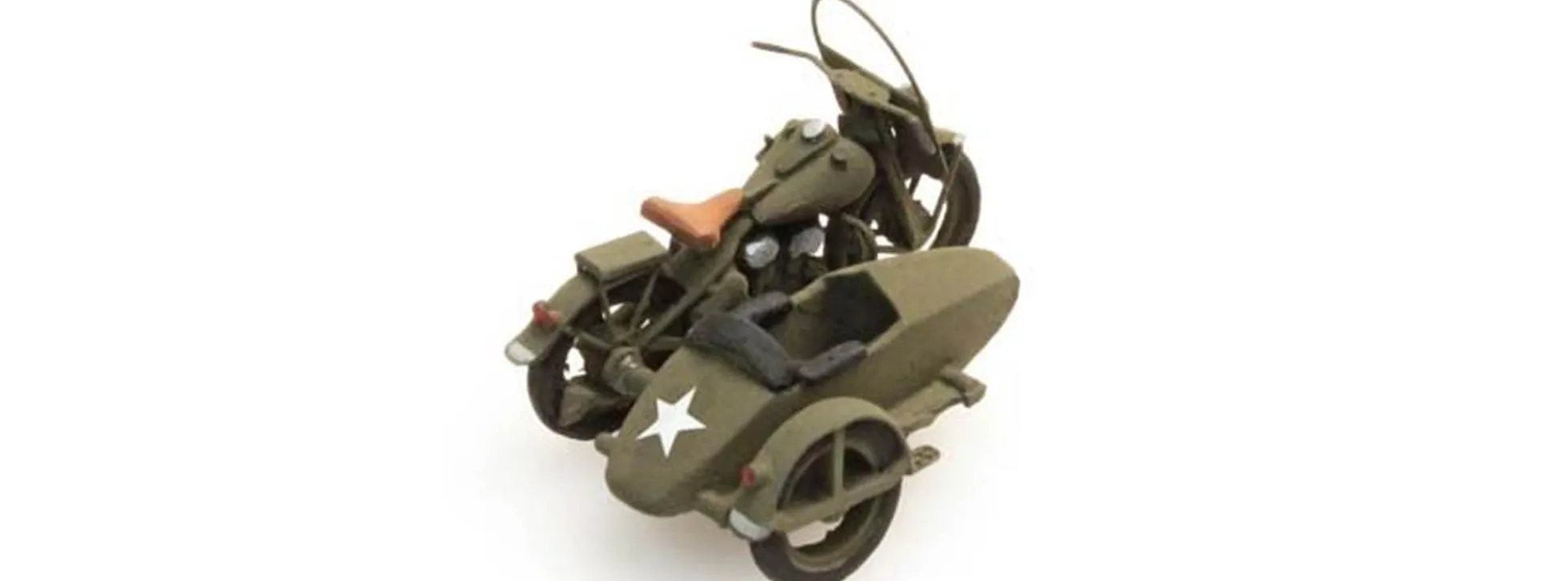 Artitec 387.80 US Harley Davidson WLA Liberator mit Beiwagen | Militärmodell 1:87