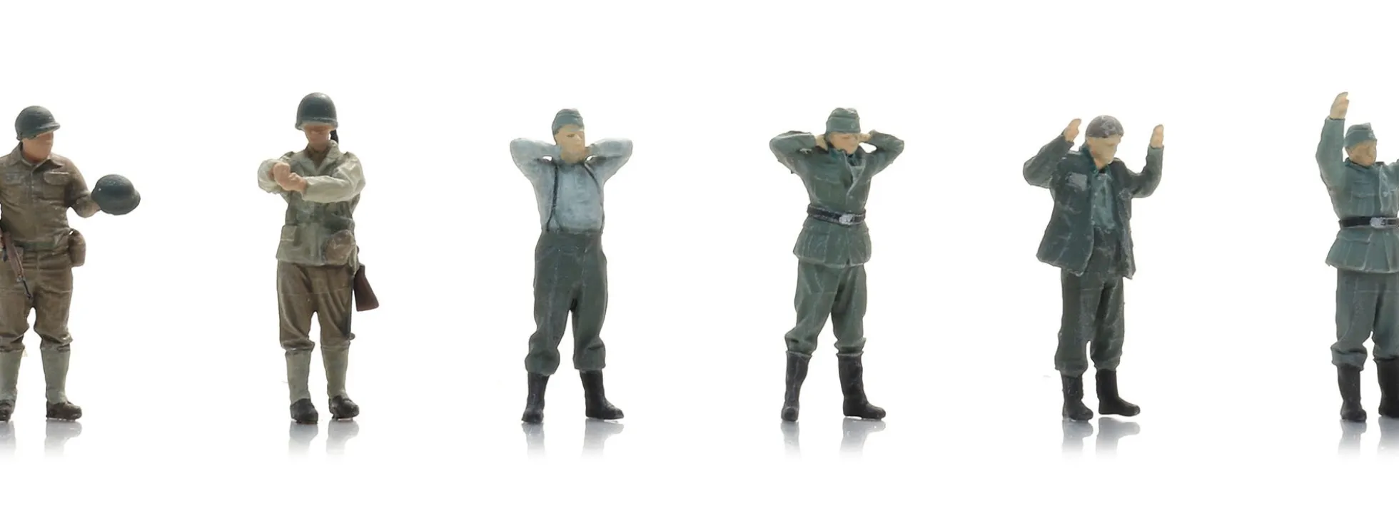Artitec 5720012 WM-Kriegsgefangene + Amerikanische Soldaten | 6 Stück | Militär Figuren 1:72