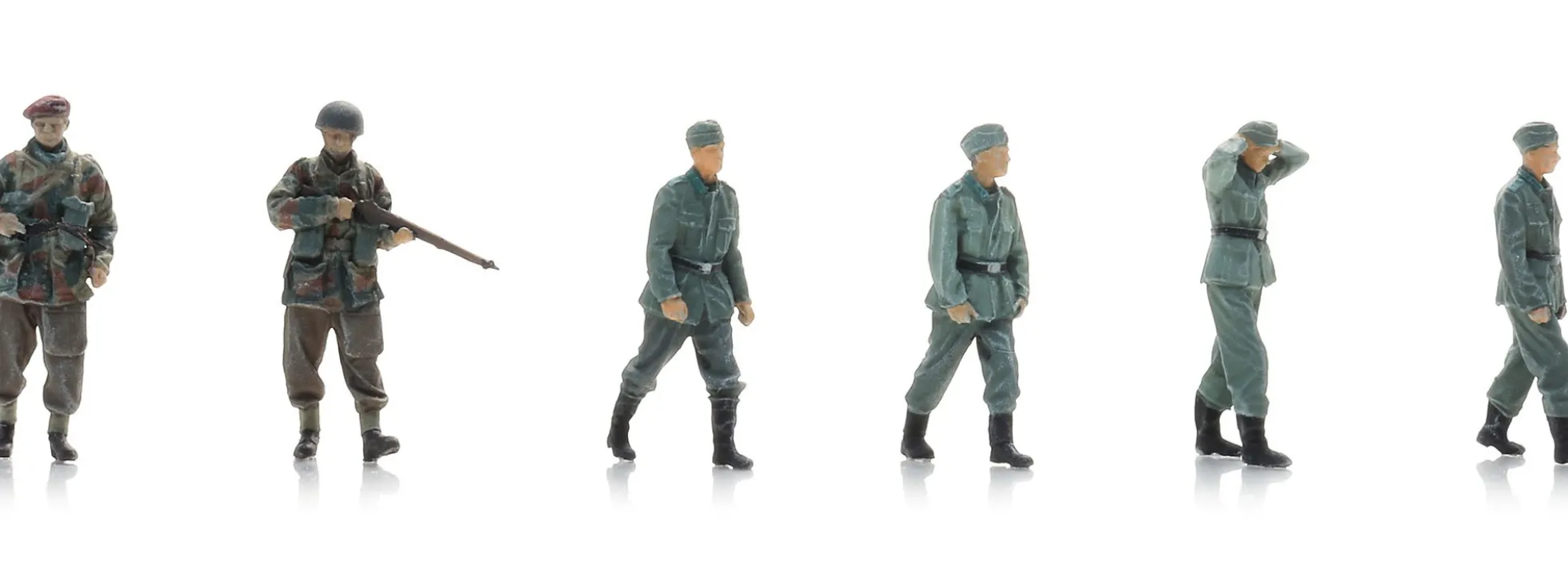 Artitec 5720008 WM-Kriegsgefangene + Britische Fallschirmjäger | 6 Stück | Militär Figuren 1:72