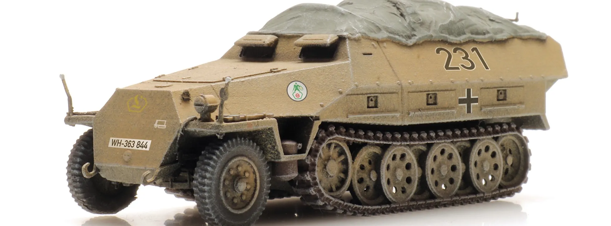 Artitec 6870530 WM Sd.Kfz. 251 1 Ausf D gelb Bahnverladung | Militärmodell 1:87