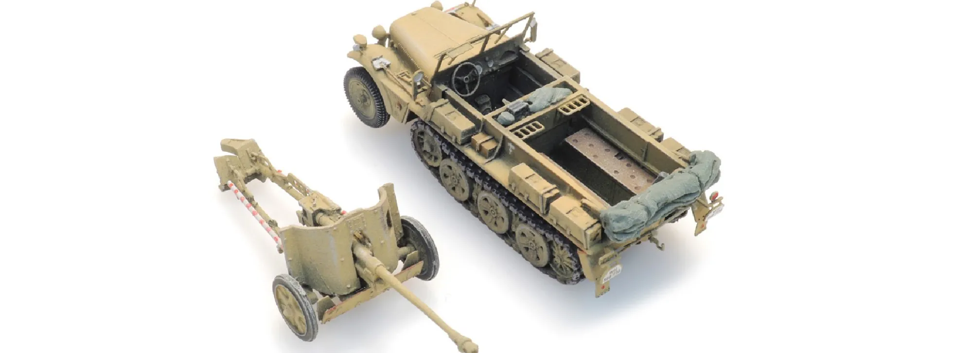 Artitec 6870490 WM Sd.Kfz. 10 + PAK 38 Afrika | Panzermodell 1:87