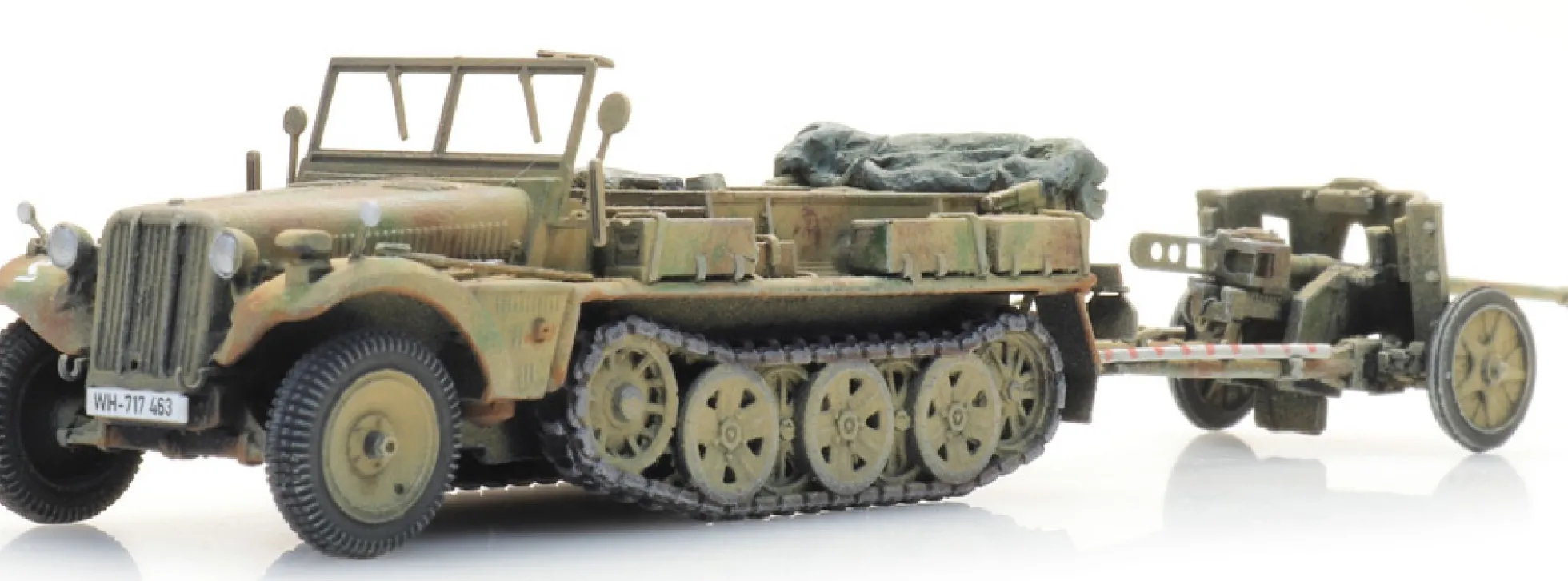 Artitec 6870491 WM Sd.Kfz. 10 + PAK 38 Tarnung | Panzermodell 1:87