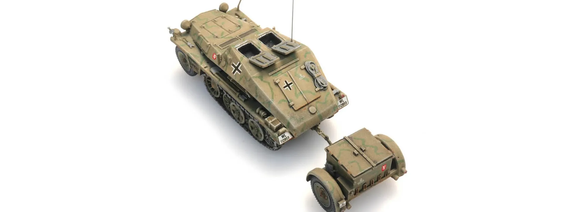 Artitec 6870356 WM Sd.Kfz. 252 + Sd.Anhänger 32 Tarnung | Panzermodell 1:87