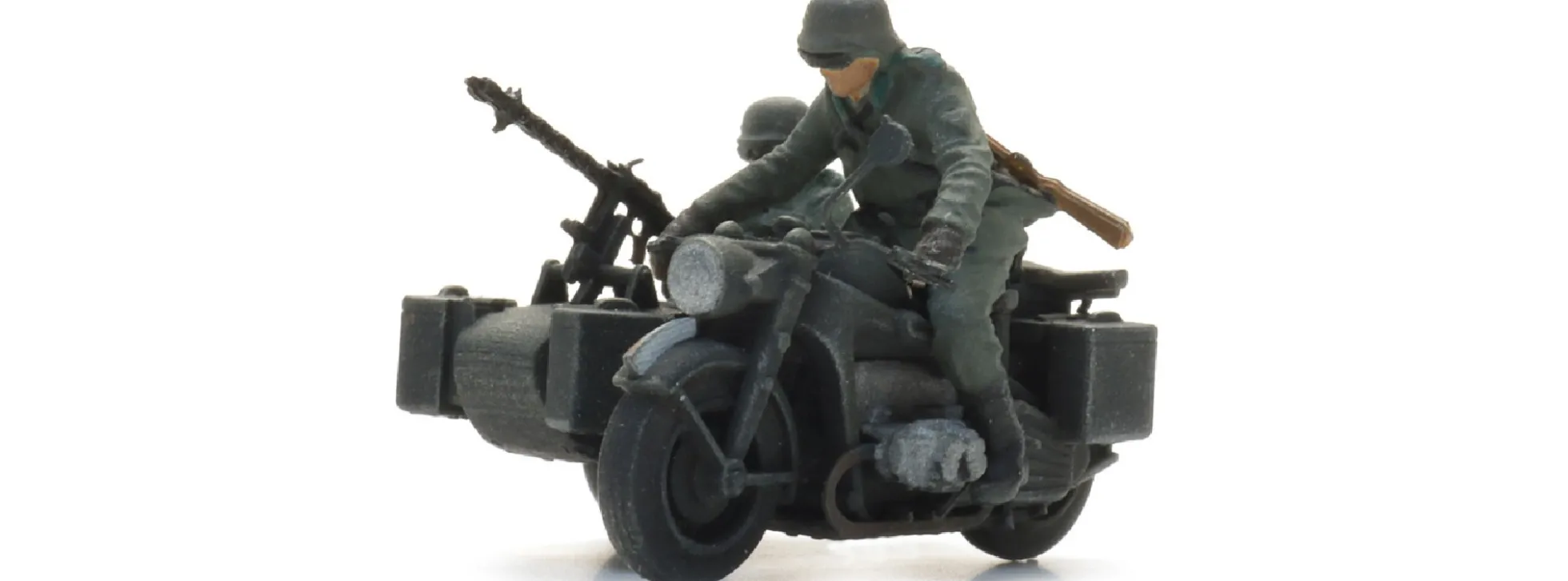 Artitec 6870749 Zündapp mit Beiwagen + 2 Figuren | Militärmodell 1:87